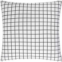 Lonna 18" Square Modern Off White/Black Throw Pillow - Boutique Rugs