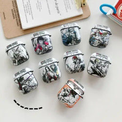 Anime Cartoon One Piece Custodia per auricolare Bluetooth per Apple AirPods 1 2 3 Pro 4 Cuffia Auricolare Custodia protettiva senza fili Funda