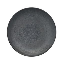 Libbey 109704 11" Round Ignea Coupe Plate - Porcelain, Dark Matte, Stoneware, Black, Case of 12