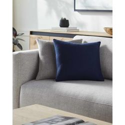 Meabh 18" Square Modern Wool Ink Blue/Teal Throw Pillow - Boutique Rugs