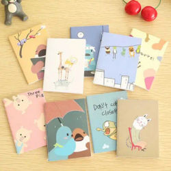 1pcs Mini Cartoon Blank Journal Diary Portable Pocket Notebook forniture scolastiche per ufficio