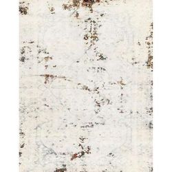 Ahgly Company Machine Washable Abstract Antique White Beige Area Rugs