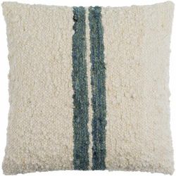 Sofia 20" Square Modern Wool Teal/Sage Throw Pillow - Boutique Rugs