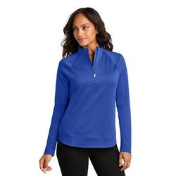 Port Authority LK870 Women's C-FREE Cypress 1/4-Zip in True Royal Blue size Small | Polyester Blend