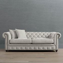 Logan Chesterfield Queen Sleeper Sofa - Pacific Crypton Lush Performance - Frontgate