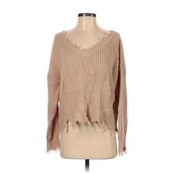 Shein Pullover Sweater: Tan Tops - Women's Size 4