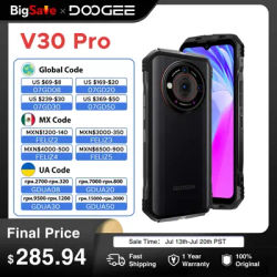 World Premiere DOOGEE V30 Pro Rugged Phone 200MP Camera Dimensity 7050 5G Smartphone 6.58" FHD Display 10800mAh 32 RAM+512 ROM