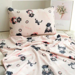 Coperta in peluche serie Sanrio Kuromi My Melody coperta in peluche morbida e confortevole coperta