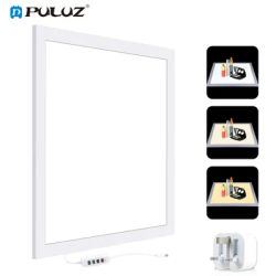 PULUZ 1200LM 15/15in/38x38 cm LED Photography Shadowless Bottom Light Lamp Panel Dimmable for 40cm