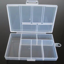 Wholesale 6 Slots Jewelry Boxes White Plastic Tool Box Adjustable Craft Organizer Storage Beads Bracelet Jewelry Boxes F666