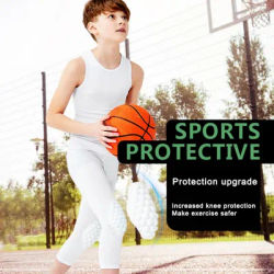 Kids Sports Anti-collision Pants Safety Anti-Collision Basketball 3/4 Leggings Honeycomb Knee Pad Crash Pant