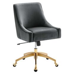 Discern Performance Velvet Office Chair - East End Imports EEI-5080-GRY