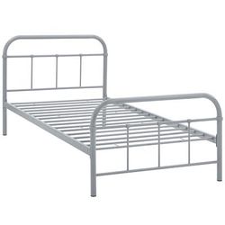 Maisie Twin Stainless Steel Bed Frame - East End Imports MOD-5531-GRY-SET