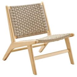 Saoirse Woven Rope Wood Accent Lounge Chair - East End Imports EEI-6543-NAT-NAT