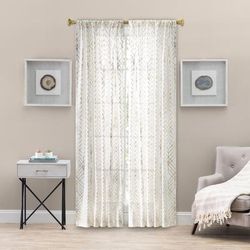 Wide Width Deco Tailored Panel by Ellis Curtains in Gold (Size 48" W 84" L)