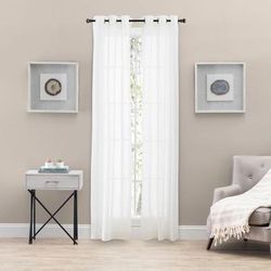 Tranquilty Curtain Grommet Panel Pair by Ellis Curtains in Natural