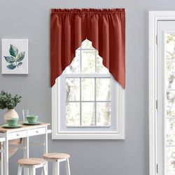Lisa Solidtextured Tailored Swag by Ellis Curtains in Red