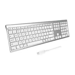 Macally Full-Size USB-C Keyboard for Mac (Silver Aluminum) UCACEKEYA