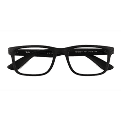 Unisex s rectangle Matte Black Plastic Prescription eyeglasses - Eyebuydirect s Ray-Ban RB7232M