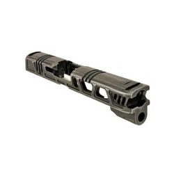 Gun Cuts Cyberpunk for Sig Sauer P320 Full Size/M17 No Optic Cut Battleworn Silver GC-P320F-CYB-CSIBW-NO