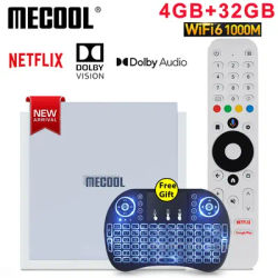MECOOL KM2 PLUS DELUXE Android 11 Certified TV BOX Google TV Dolby Vision Atmos 4GB DDR4 32GB 1000M LAN WIFI 6 4K Stream TVBOX