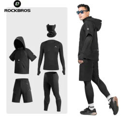 ROCKBROS Men's Tracksuit Gym Fitness Compression Sports Suit Clothes Running Jogging Sportwear