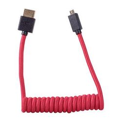 BLACKHAWK Coiled Micro HDMI to HDMI Cable (12-24", Red) BHCABLE-MICRO-HDMI-FULL-HDMI COILED-R