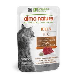 6x55g Tuna & Whitebait Pouches Jelly HFC Almo Nature Wet Cat Food