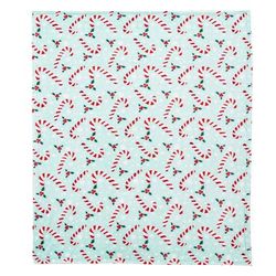 Candy Cane Snowflakes Silk Touch Throw by The Northwest in O