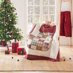 Jolly Stocking Throw by Greenland Home Fashions in Red