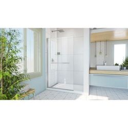 Dreamline DreamLine Aqua-Q Swing 40 inch W x 72 inch H Frameless Swing Shower Door in Brushed Nickel SD-374072Q-04
