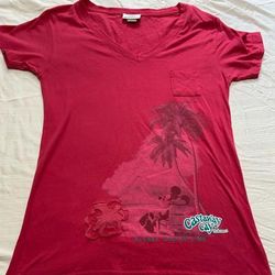 Disney Tops | Disney Cruise Line Castaway Cay Women's T Shirt Minnie Mouse Bright Pink Large | Color: Pink | Size: L