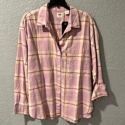 Levi's Tops | Levis Long Sleeve Shirt Size Medium | Color: Pink | Size: M