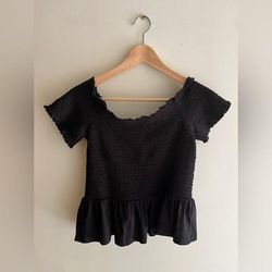 American Eagle Outfitters Tops | American Eagle Black Top Medium | Color: Black | Size: M