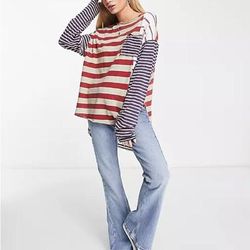 Free People Tops | Free People Top | Color: Blue/Red | Size: S