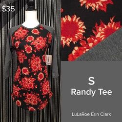 Lularoe Tops | Lularoe S Randy | Color: Black/Cream/Red | Size: S