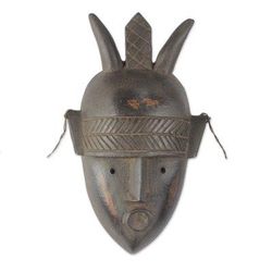 'Mighty Warrior' - Artisan Crafted African Wood Mask