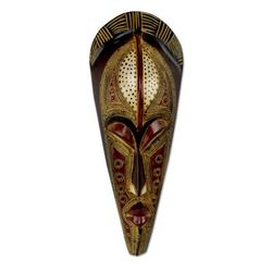 African mask, 'Silence is Golden'