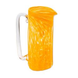 Garden Relaxation in Marigold,'Recycled Glass Pitchers and Tumblers in Orange (Set for 6)'