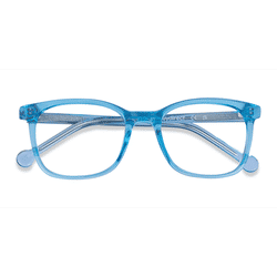 Unisex s square Clear Blue Plastic Prescription eyeglasses - Eyebuydirect s Jubilee