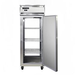 Continental 1RENSSPT 28 1/2" 1 Section Pass Thru Refrigerator, 2 Right Hinge Solid Doors, 115v, Top-mounted Compressor, Silver
