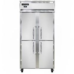 Continental 2RSESNSAHD 36 1/4" 2 Section Reach In Refrigerator, (4) Left/Right Hinge Solid Doors, Top Compressor, 115v, Silver