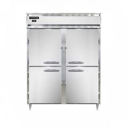 Continental D2FENSSHD 57" Designer Line 2 Section Reach In Freezer, 4 Left/Right Hinge Solid Doors, 115v, 6 Steel Shelves, Stainless Steel