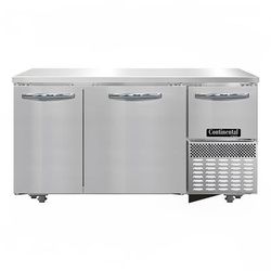 Continental FA60N-U 60" W Undercounter Freezer w/ 3 Sections & 3 Doors, 115v, Stainless Steel