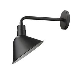 Fuller 1-Light Matte Black Wall Light - 6' x 7'