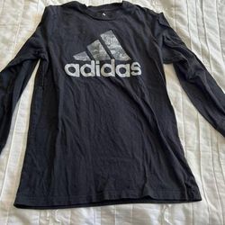 Adidas Shirts & Tops | Adidas Youth Large 14/16 Black And Gray Camo Long Sleeve Tee | Color: Black/Gray | Size: Lb