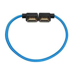 Kondor Blue Right-Angle to Left-Angle High-Speed HDMI Cable (Kondor Blue, 12") KB_FHDMI_12RA_LA