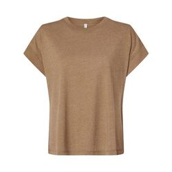 LAT L3502 Women's Relaxed Vintage Wash T-Shirt in Coyote Brown size Medium | Cotton/Polyester Blend 3502