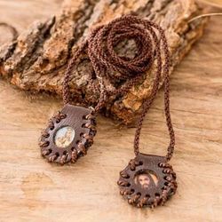 Path of Hope,'Inspirational Religious Round Double Pendant Necklace'