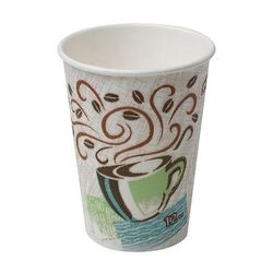 Dixie 5342CD PerfecTouch 12 oz Disposable Hot Cup - Paper, Printed, Kosher, Multi-Colored, Case of 1000